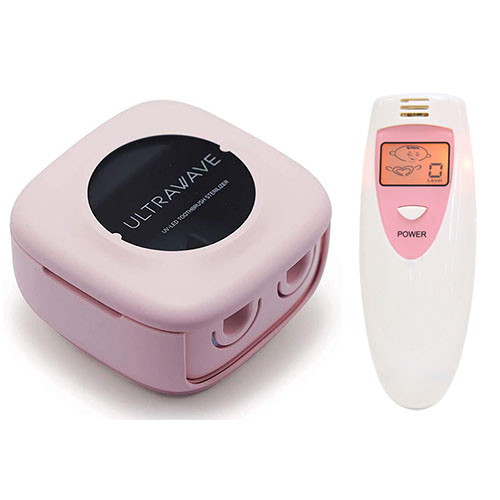 MEDIK 充電式歯ブラシ除菌ホルダー2本タイプ ピンク ＋ ポータブルニオイチェッカー2 MDK-TS22PK＋PRTDOR8V