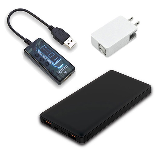 HIDISC PD対応 Type-C 出力ポート搭載10000mAH モバイルバッテリー ＋ USB24hタイマースイッチ＋2ポートUSB-ACアダプタセット HD-MBPD10000HABK＋TIM