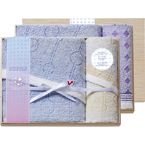 イータック 今治うまれのタオルセット（抗ウイルス加工）国産木箱入 C2107575