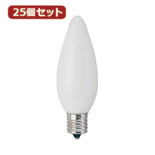 YAZAWA 25個セット シャンデリア球10Wホワイト口金E17 C321710WX25 6,423円