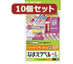 10個セットエレコム なまえラベルペン用・大 EDT-KNM6X10