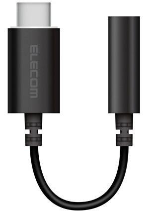 5個セット エレコム Type-C-4極φ3.5mmステレオミニプラグ変換ケーブル デザイン耐久 ブラック EHP-C35DS01BKX5