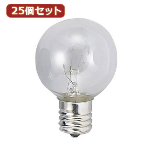 YAZAWA 25個セット ベビーボール球25WクリアE17 G401725CX25 5,574円
