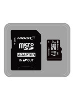 HIDISC microSDHCカード 4GB CLASS10 UHS-1対応 高速転送 Read70 SD変換アダプタ付き HDMCSDH4GCL10UIJP3