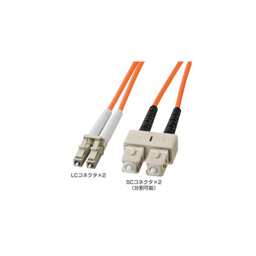 サンワサプライ 光ファイバケーブル HKB-LCSC6-02L 4,631円