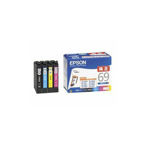 DMM.com [EPSON 純正インクカートリッジ 4色セット IC4CL69] 家電