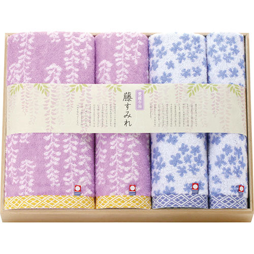 今治 藤すみれ 愛媛今治 タオルセット（木箱入） L5044566
