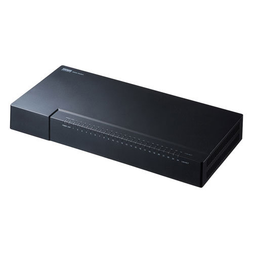 サンワサプライ ギガビット対応 スイッチングハブ（24ポート・マグネット付き） LAN-GIGAP2402BK