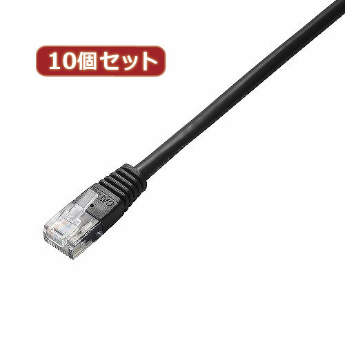 10個セット エレコム Cat5e準拠LANケーブル LD-CTN BK5X10