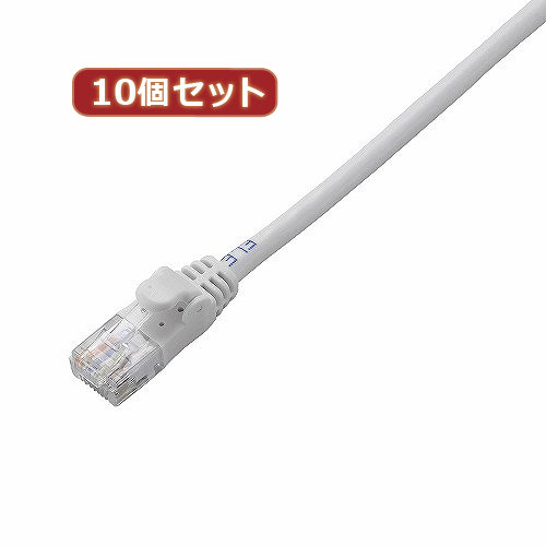 10個セット エレコム Cat6準拠LANケーブル LD-GPN WH1X10