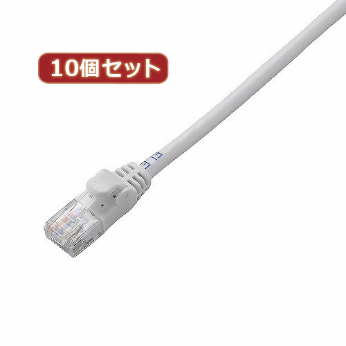 10個セット エレコム Cat6準拠LANケーブル LD-GPN WH2X10