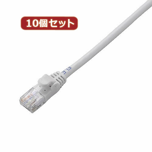 10個セット エレコム Cat6準拠LANケーブル LD-GPN WH3X10