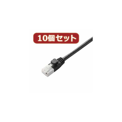 10個セット エレコム ツメ折れ防止LANケーブル（Cat6） LD-GPT BK50X10 11,577円