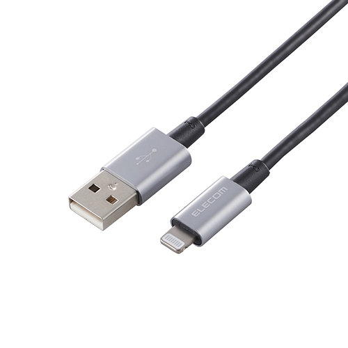 5個セット エレコム Lightningケーブル/準高耐久/アルミコネクタ/1.0m/グレー MPA-UALPS10GYX5 10,296円