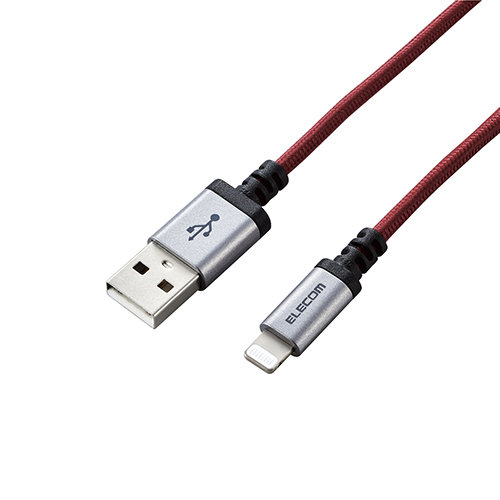 5個セット エレコム Lightningケーブル/高耐久/0.7m/レッド MPA-UALS07RDX5 10,613円