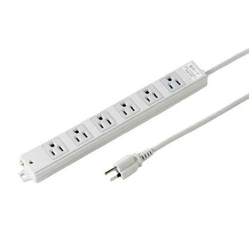 サンワサプライ 工事物件雷ガードタップ（3P・マグネット付・6個口・3m） TAP-K6NSP-3