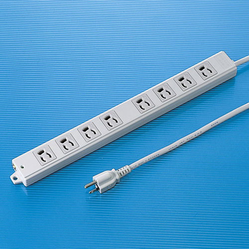 サンワサプライ 工事物件タップ（8個口・1m） TAP-K8-1