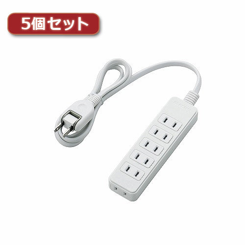 5個セットエレコム 電源タップ T-S02-2610WH T-S02-2610WHX5 7,377円