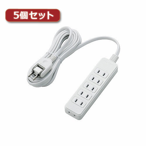 5個セットエレコム 電源タップ T-S02-2630WH T-S02-2630WHX5 8,140円