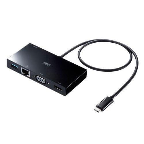 サンワサプライ USB Type-Cモバイルドッキングステーション USB-3TCH30BK 6,657円