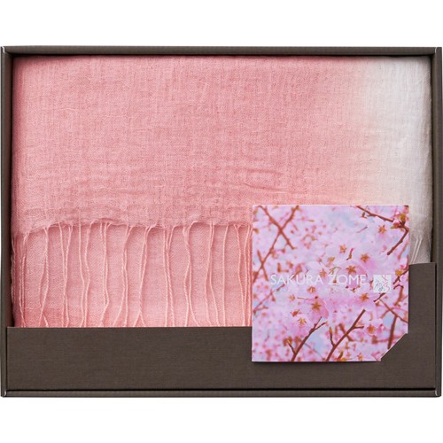 桜染 綿麻かすみ織ストール C4047545 8,708円