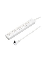 YAZAWA 雷ガード付6個口節電タップ3mホワイトH8KS663WH