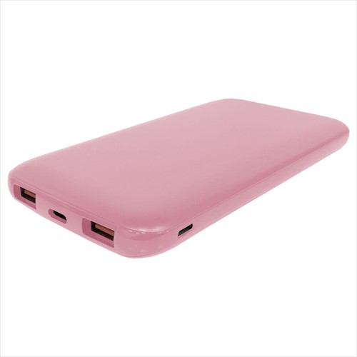 5個セット Lazos PD対応 10000mAh モバイルバッテリー ピンク L-10M-PX5