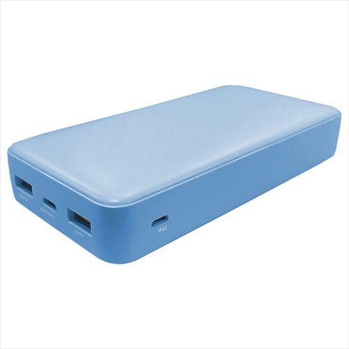 3個セット Lazos PD対応 20000mAh モバイルバッテリー ブルー L-20M-BLX3