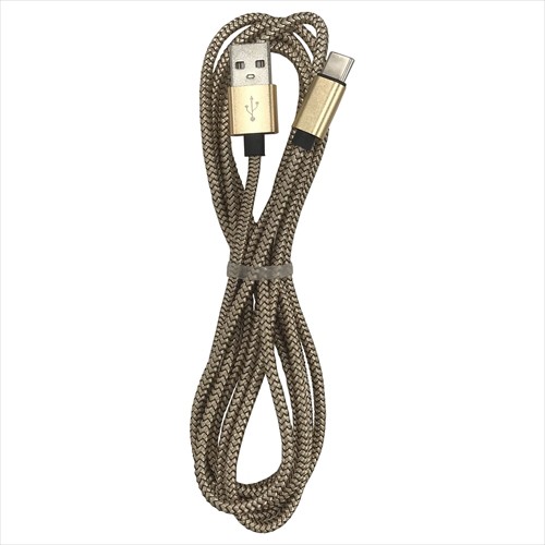 20個セット Lazos USB- Type C 3A ケーブル ベージュ 2m L-TC3-BE2X20