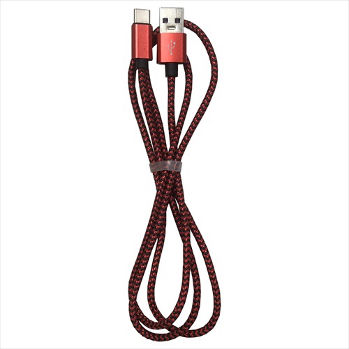 20個セット Lazos USB- Type C 3A ケーブル レッド 1m L-TC3-R1X20