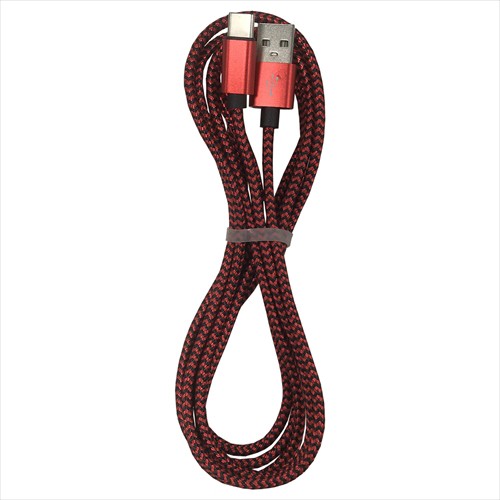 20個セット Lazos USB- Type C 3A ケーブル レッド 2m L-TC3-R2X20