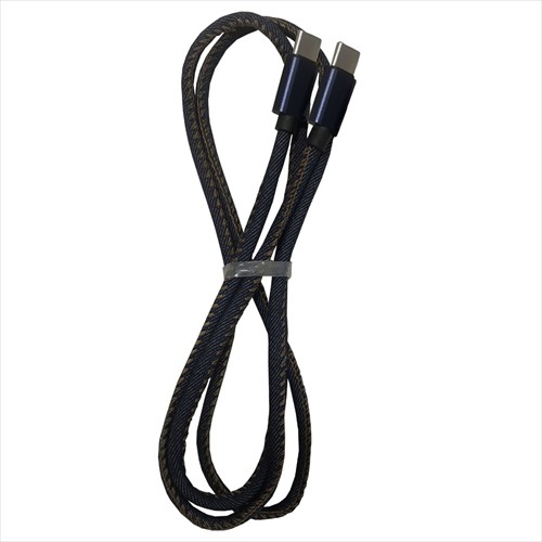 20個セット Lazos Type C- Type C 5A ケーブル デニム 1m L-TCC5-DE1X20
