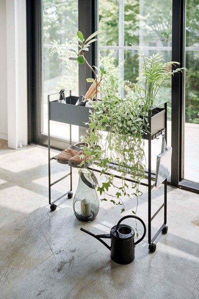 キャスター付き 玄関収納ラック タワー ブラック 8,217円