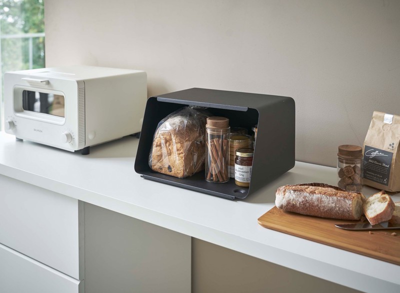 蓋が外せるブレッドケース タワー ブラック