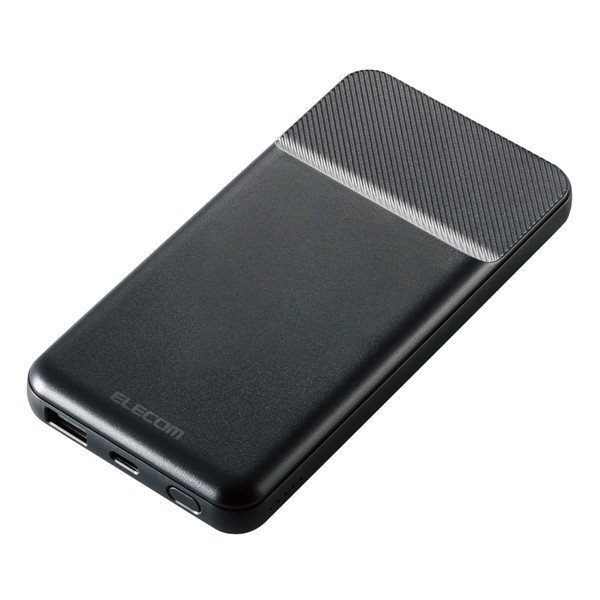 モバイルバッテリー/10000mAh/USB Power Delivery準拠/20W/USB-A出力1ポート/USB-C入出力1ポート/マグネット吸着/ブラック DE-C32-10000BK