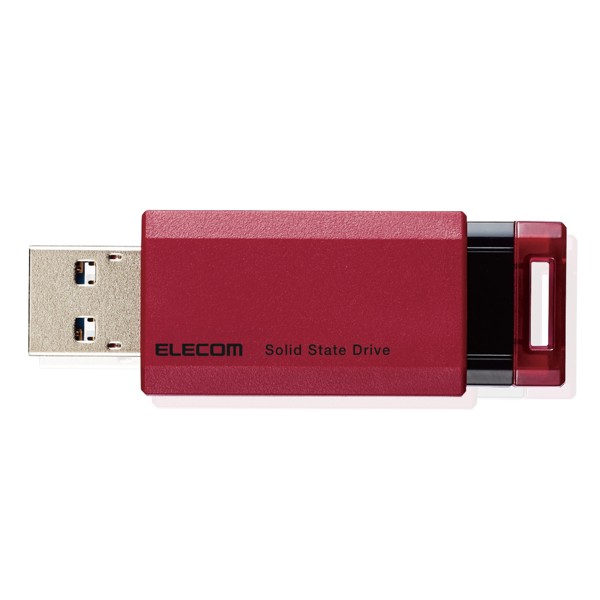 外付けSSD/ノック式/USB3.2（Gen2）対応/1TB/レッド ESD-EPK1000GRD