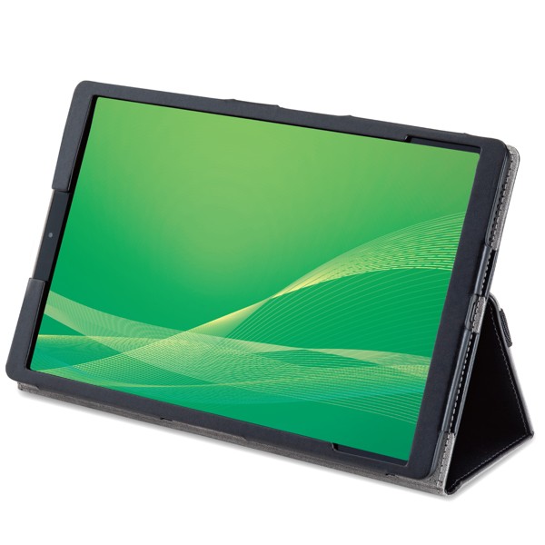 LAVIE Tab E TE510（KAS）/フラップカバー/ソフトレザー/2アングル/軽量 TB-N204PLFBK