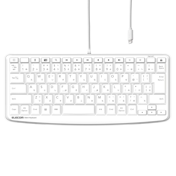 Lightning有線キーボード/JIS配列/メンブレン/静音/ホワイト TK-LCM02WH 5,836円
