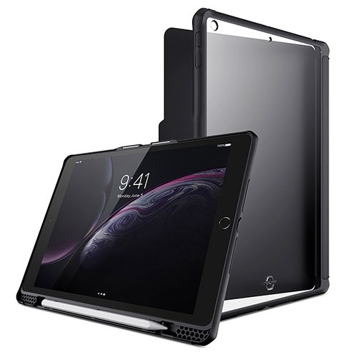 ITSKINS Hybrid Solid Folio for iPad （ 9th/8th/7th ） ［Black］ APD9-HBSFO-BLCK