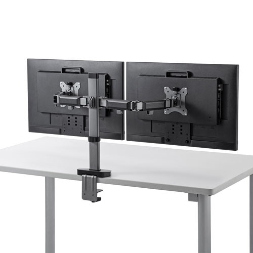 サンワサプライ 水平液晶モニターアーム 2画面用 CR-LA2002