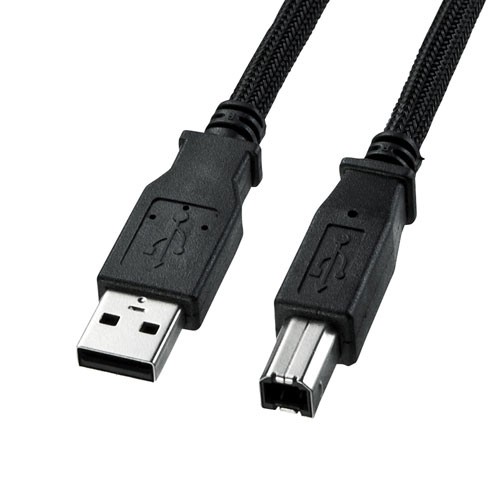 サンワサプライ ナイロンメッシュUSB2.0ケーブル 2m KU20-NM20K2