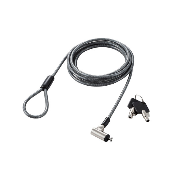 セキュリティワイヤー シリンダー錠 シリンダーサイズ直径11mm ESL-7T