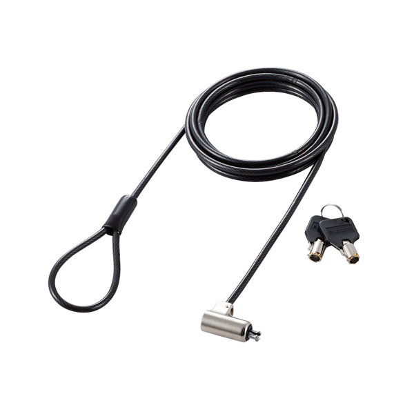 セキュリティワイヤー シリンダー錠 シリンダーサイズ直径12mm ESL-7U