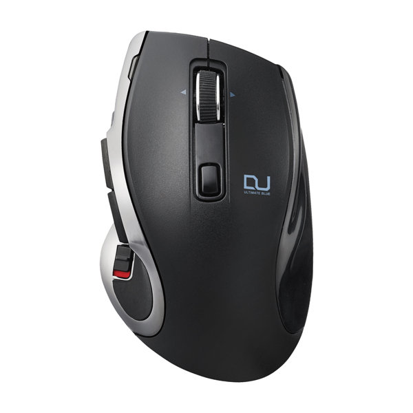 Ultimate Blueマウス DUALシリーズ ハードウェアマクロ搭載 高速スクロール 無線・Bluetooth切替 8ボタン ブラック