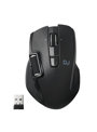 Ultimate Blueマウス DUALシリーズ ハードウェアマクロ搭載 サイドホイール 高速スクロール 無線 Mサイズ 6ボタン ブラック