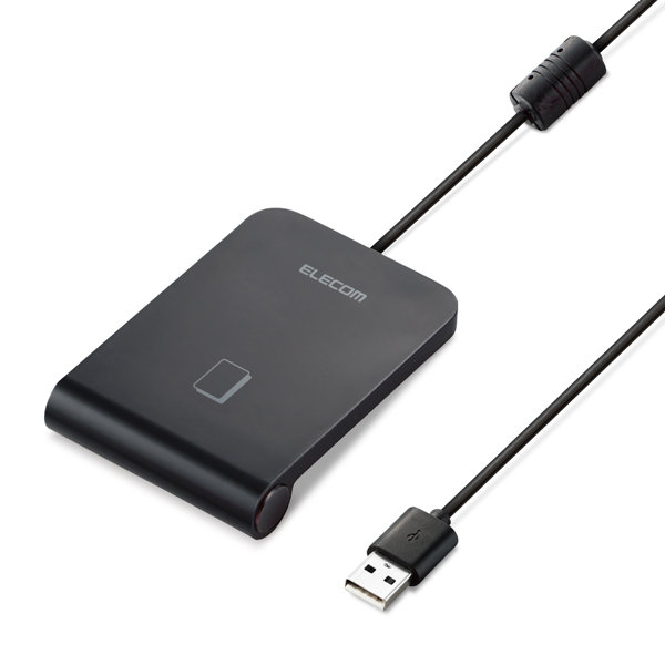 ICカードリーダー 非接触 マイナンバーカード 確定申告 Felica、Mifareカード 対応 直付け ケーブル1m ブラック USB 公的個人認証 Windows macOS MR-ICA001BK
