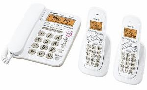 SHARP JD-G32CW デジタルコードレス電話機（子機2台） ホワイト系