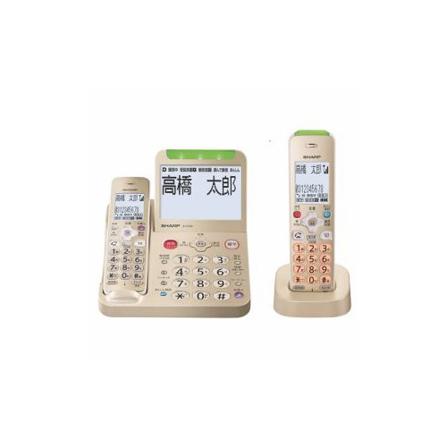SHARP デジタルコードレス電話機 子機1台 ゴールド系 JD-AT95CL