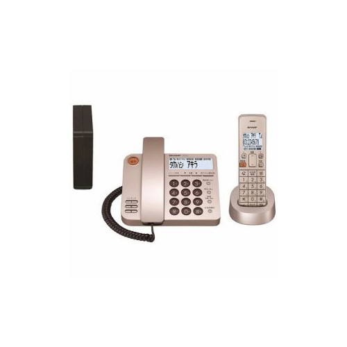 SHARP コードレスデザイン電話機 親機1台＋子機1台 シャンパンゴールド JD-XG1CL-N