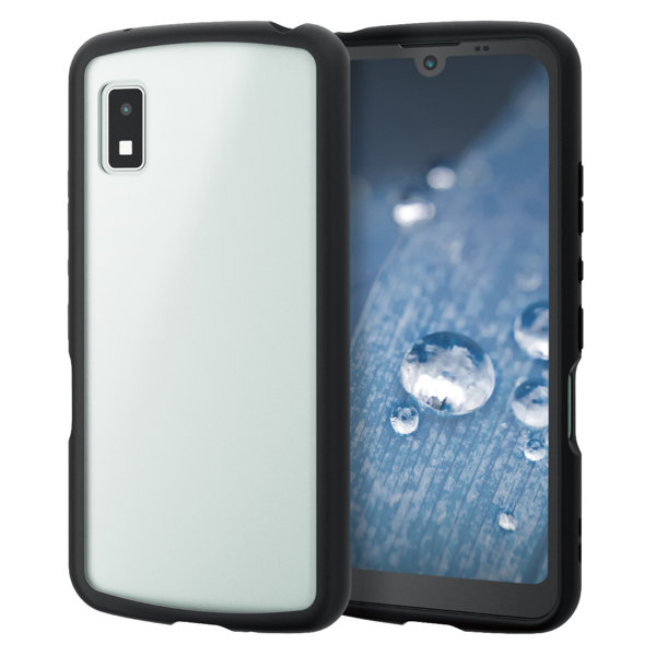 AQUOS wish2 / wish （SH-51C） （SHG06/A104SH/SH-M20） ケース カバー ハイブリッド TPU 耐衝撃 衝撃吸収 エアクッション 軽量 薄型 背面シルキークリア ブラック